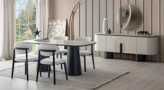 Product img 1, Pablo Ahşap Ayaklı Modern Yemek Odası Takımı